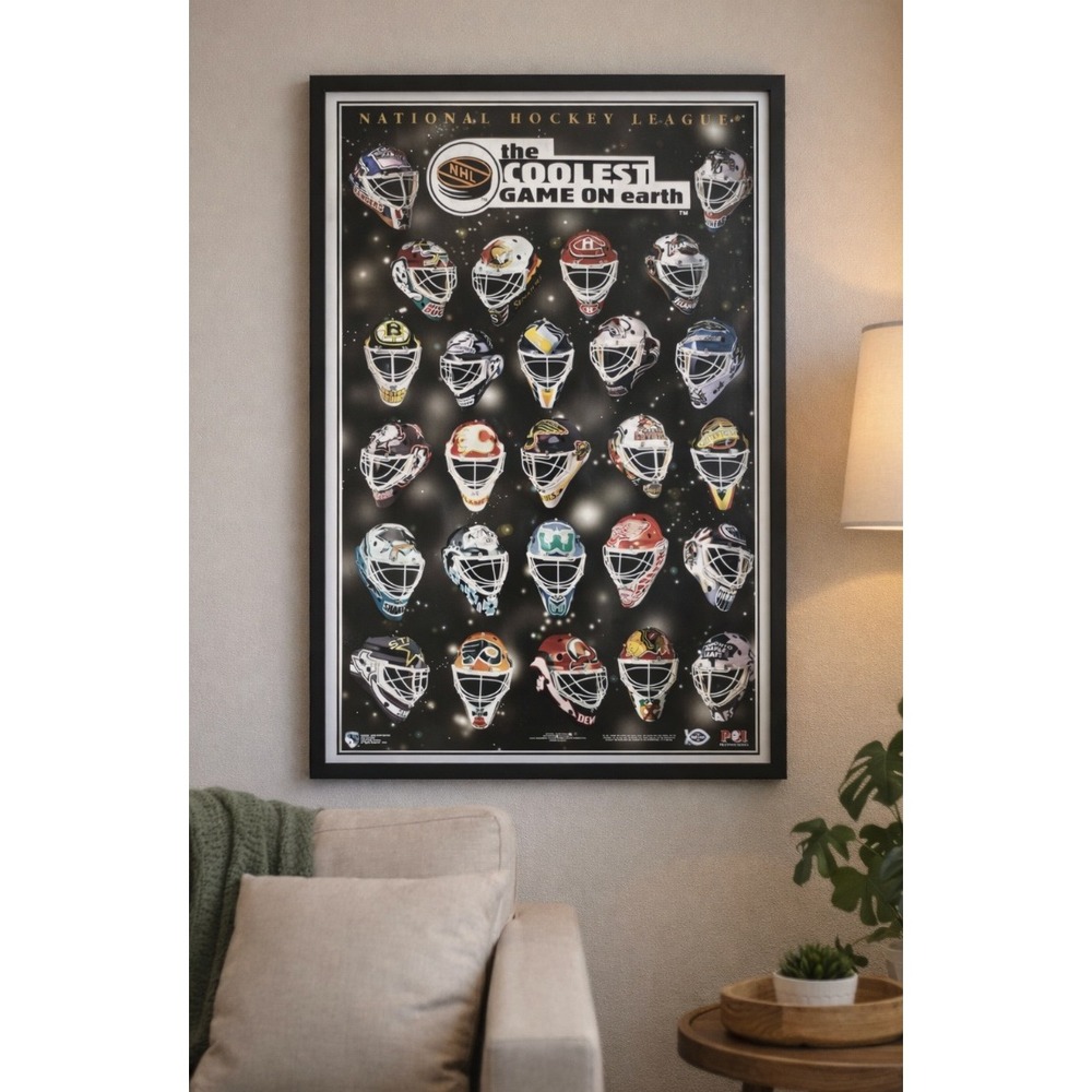 NHL "The Coolest Game on Earth" Goalie Mask Poster – Norman James – Hockey Art